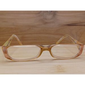 Mario Galbatti MG96 Brown with Amber Design Eyeglass 52-15-135 Frames